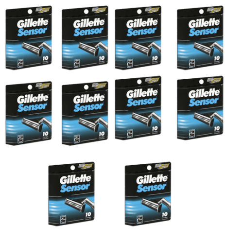 Gillette Sensor Blade Cartridges for Men, 100 Refills